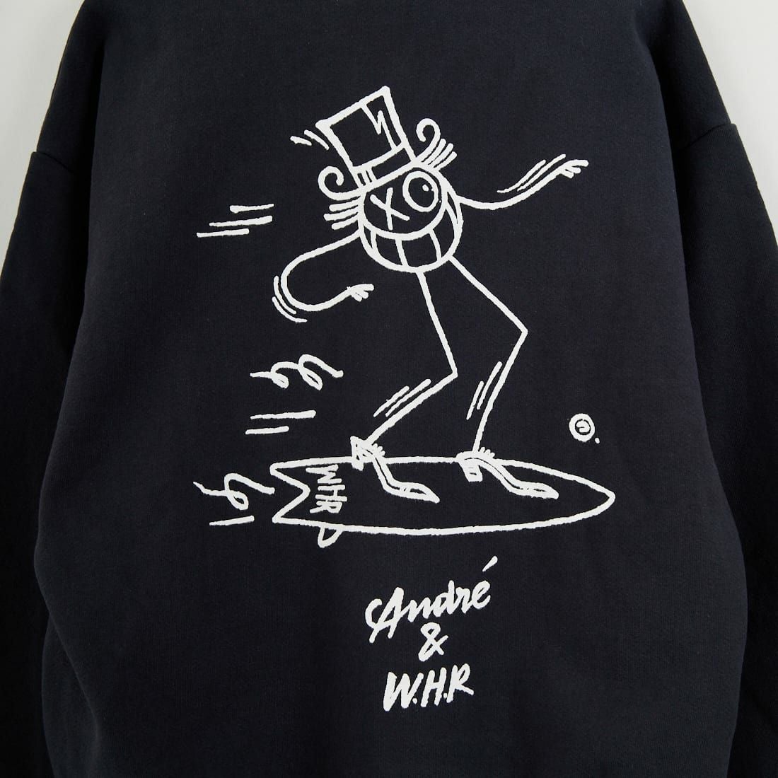 WHR [ダブルエイチアール] Andre フリーススウェット [WHR-ANDREFLEECE-25FW] NAVY