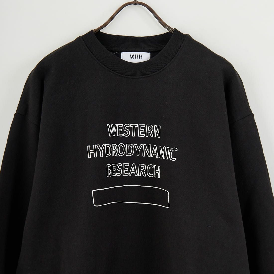 WHR [ダブルエイチアール] プロモ クルーネックスウェット [WHR-PRMCREW-25FW] BLACK