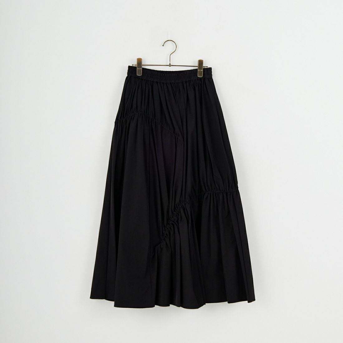 Jf Ready Made [ジェイエフレディメイド] ナイロンストレッチギャザースカート [755615] 03 ﾌﾞﾗｯｸ