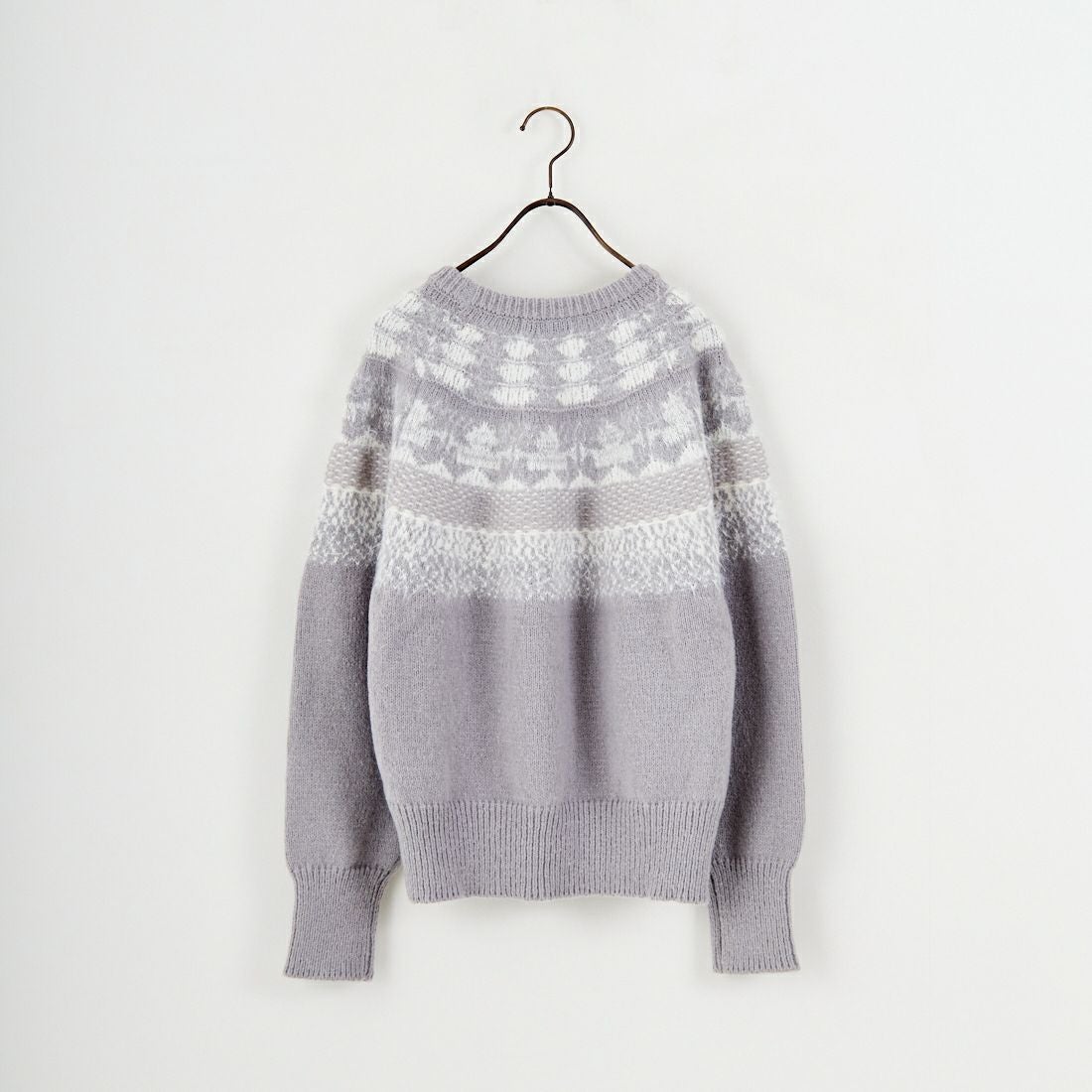 Jf Ready Made [ジェイエフレディメイド] ビーチヤーン求心柄ニット [735818] 12 ｸﾞﾚｰ