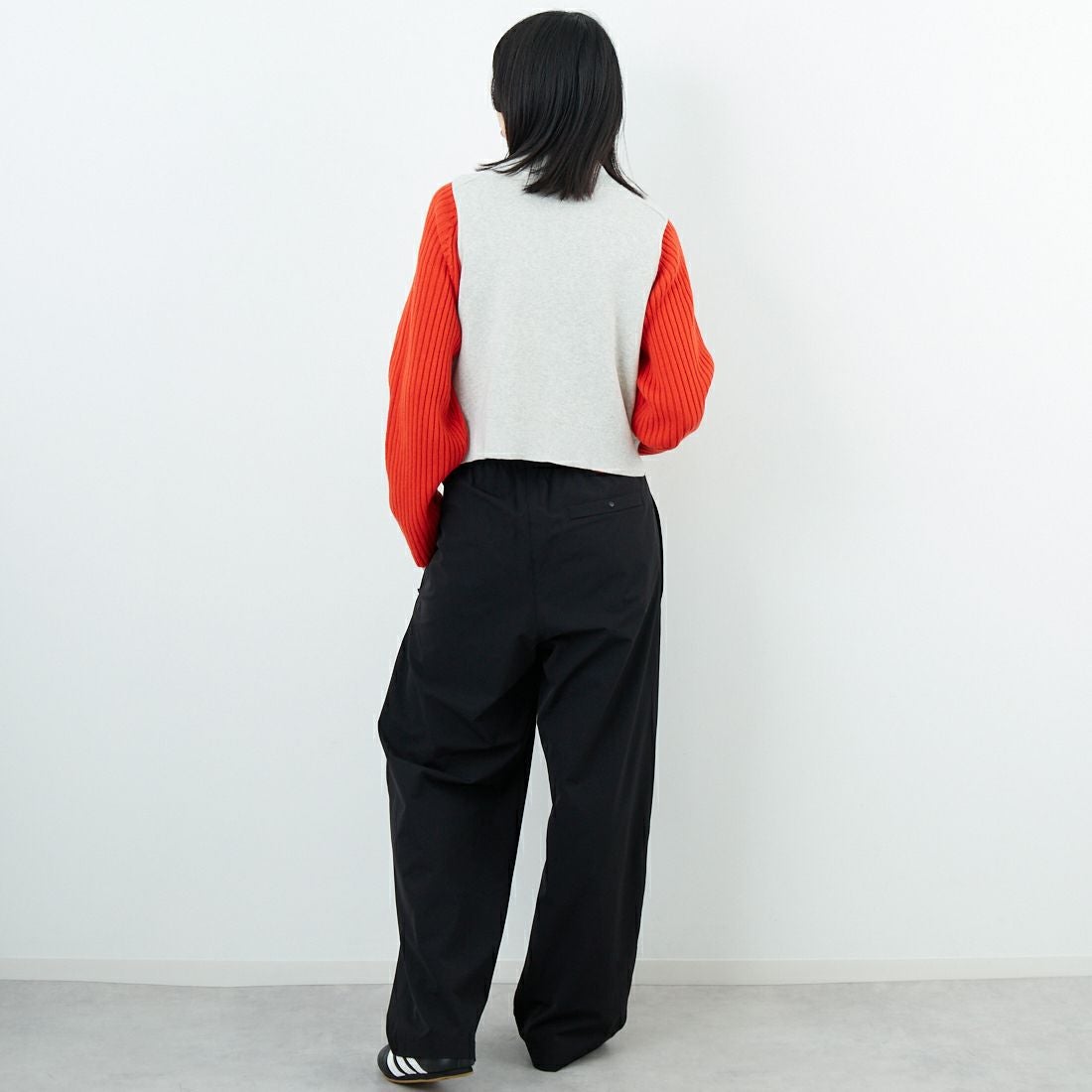 Jf Ready Made [ジェイエフレディメイド] ハイネックベスト [12580-MY] TOP GRAY &&モデル身長：162cm 着用サイズ：F&&