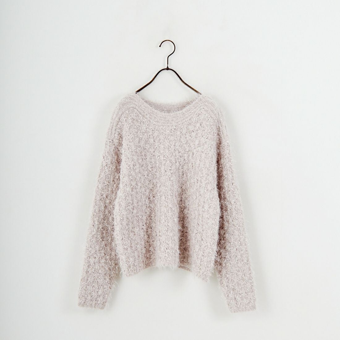 Jf Ready Made [ジェイエフレディメイド] ラメフラワー フェザーモールネッププルオーバー [3225421] ｸﾞﾚｰﾍﾞｰｼﾞｭ