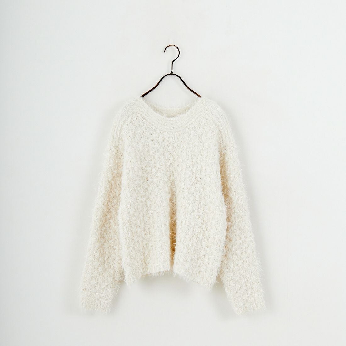 Jf Ready Made [ジェイエフレディメイド] ラメフラワー フェザーモールネッププルオーバー [3225421] ｱｲﾎﾞﾘｰ