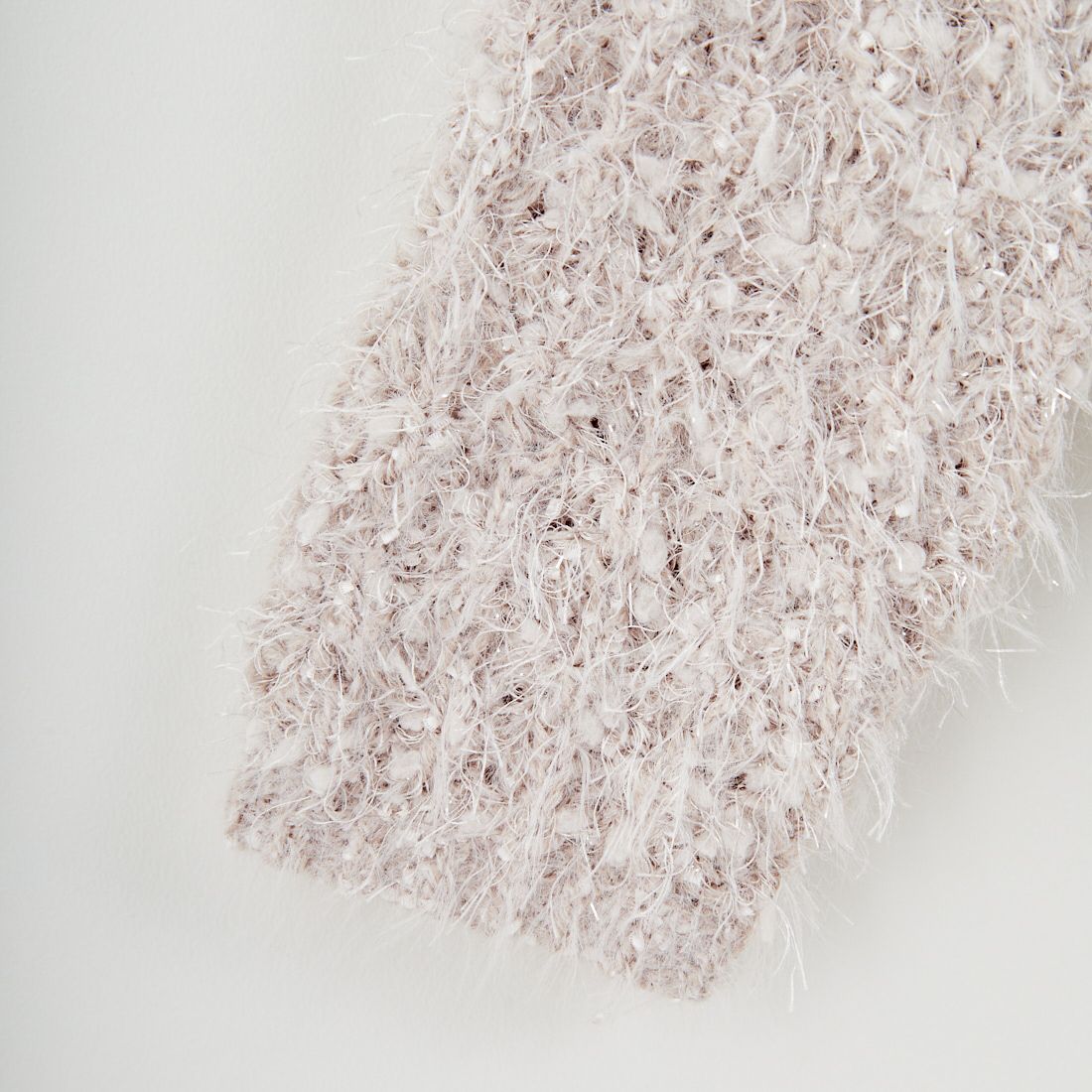 Jf Ready Made [ジェイエフレディメイド] ラメフラワー フェザーモールネッププルオーバー [3225421] ｸﾞﾚｰﾍﾞｰｼﾞｭ