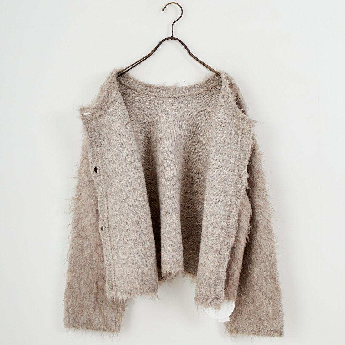 Jeans Factory Clothes [ジーンズファクトリークローズ] 2WAYロングシャギーニット [650118] 116 ｸﾞﾚｰｼﾞ