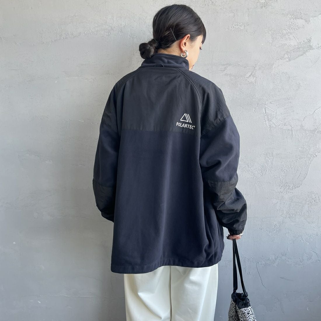 Jeans Factory Clothes [ジーンズファクトリークローズ] ポーラテック ECWCSフリースジャケット [JFC-254-041] 80 ﾌﾞﾗｯｸ &&モデル身長：150cm 着用サイズ：S&&