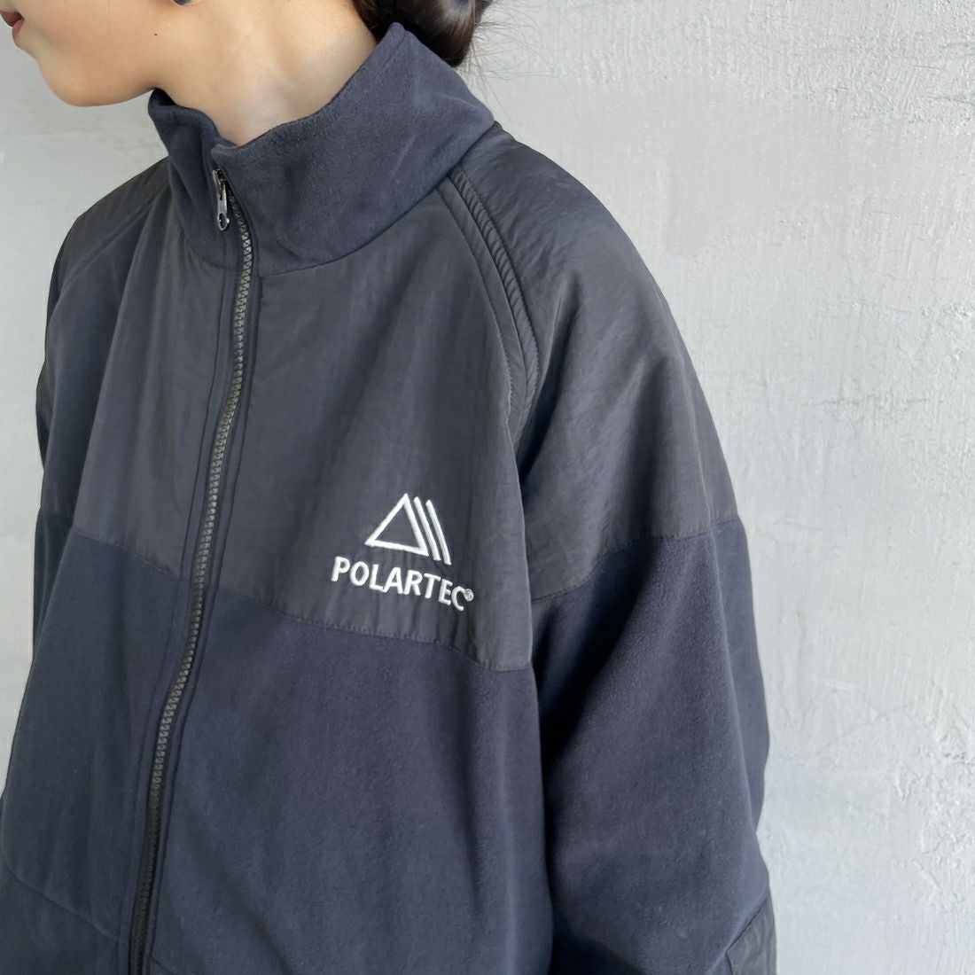 Jeans Factory Clothes [ジーンズファクトリークローズ] ポーラテック ECWCSフリースジャケット [JFC-254-041] 80 ﾌﾞﾗｯｸ &&モデル身長：150cm 着用サイズ：S&&