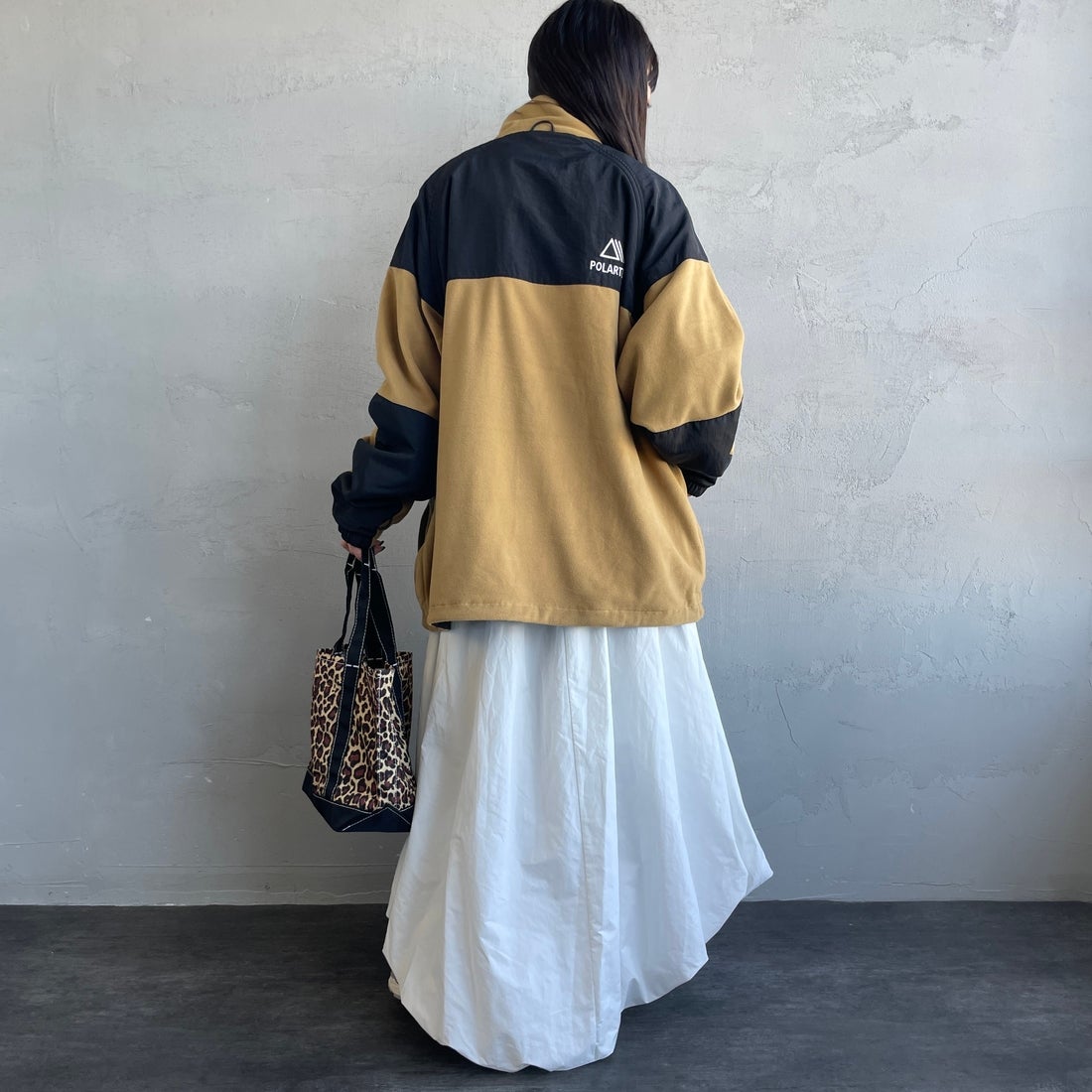 Jeans Factory Clothes [ジーンズファクトリークローズ] ポーラテック ECWCSフリースジャケット [JFC-254-041]74 ﾍﾞｰｼﾞｭ &&モデル身長：150cm 着用サイズ：S&&
