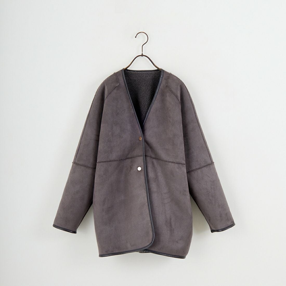 Jeans Factory Clothes [ジーンズファクトリークローズ] ボアスエードリバーシブルコート [275-38775] 08 ﾁｬｺｰﾙ