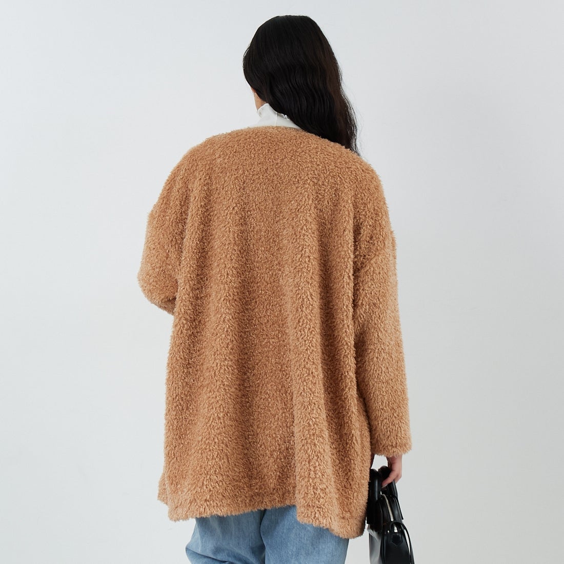 STELLA CIFFON [ステラシフォン] ダブルフェイスボアコート [ST4-26104] 60 BEIGE &&モデル身長：162cm 着用サイズ：36&&