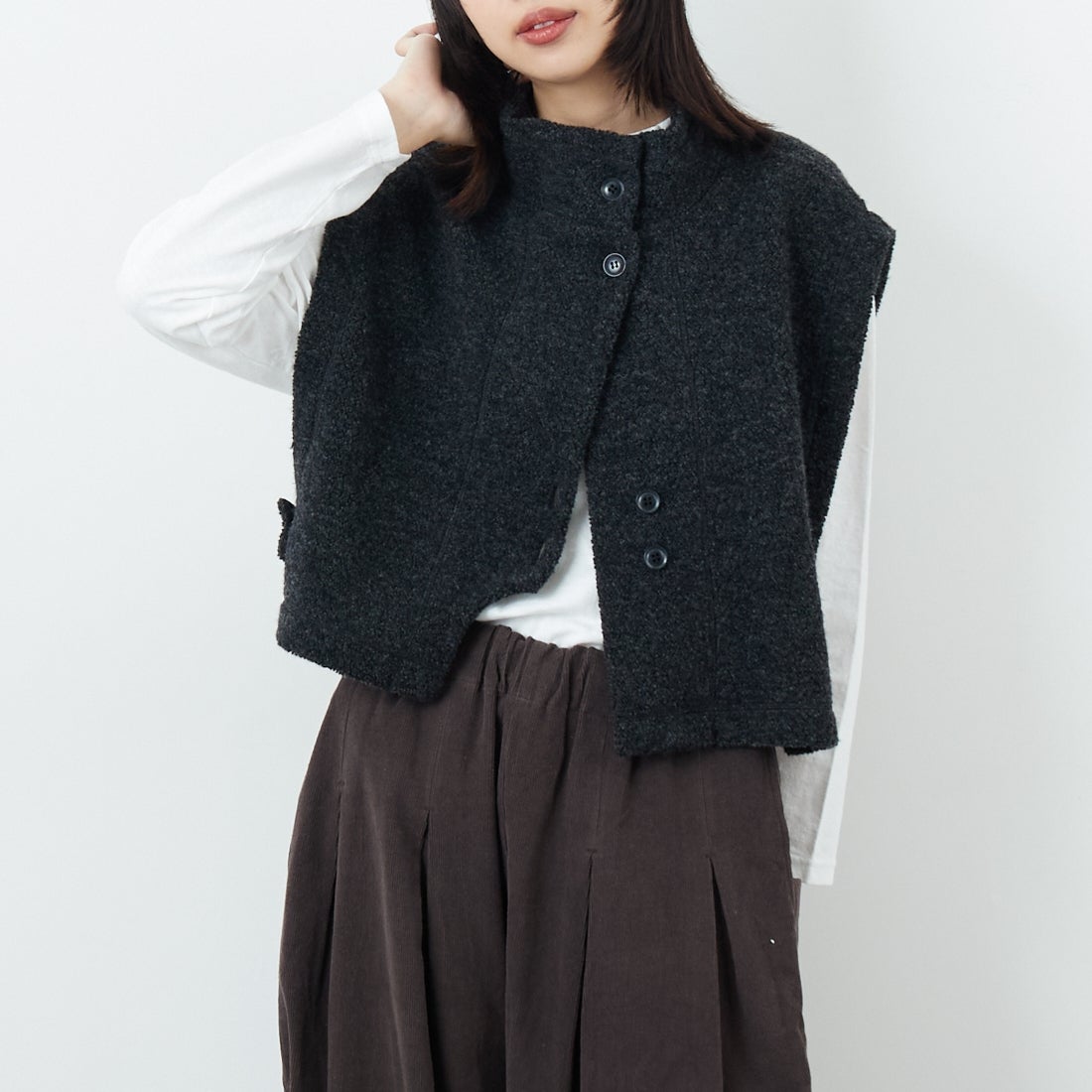 88 CHARCOA&&モデル身長：162cm 着用サイズ：F&&