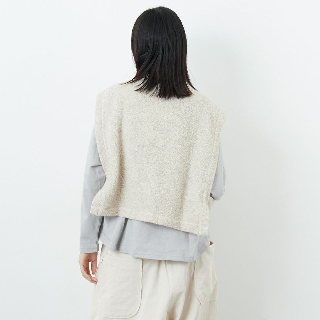 tumugu: [ツムグ] シープパイルベスト [TC25318]｜ジーンズ