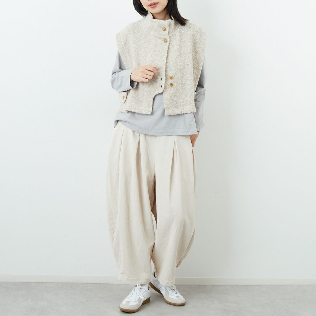 tumugu: [ツムグ] シープパイルベスト [TC25318]｜ジーンズ