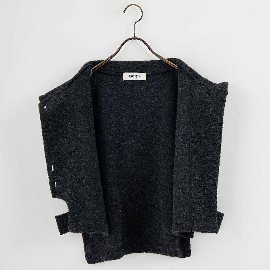 tumugu: [ツムグ] シープパイルベスト [TC25318] 88 CHARCOA