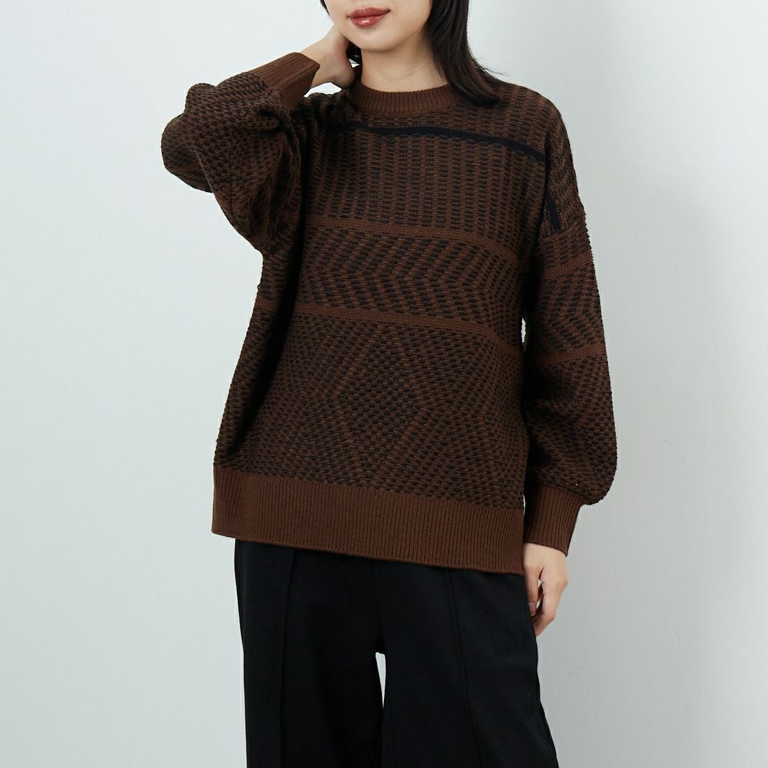 089 ﾌﾞﾗｯｸ&&モデル身長：162cm 着用サイズ：F&&