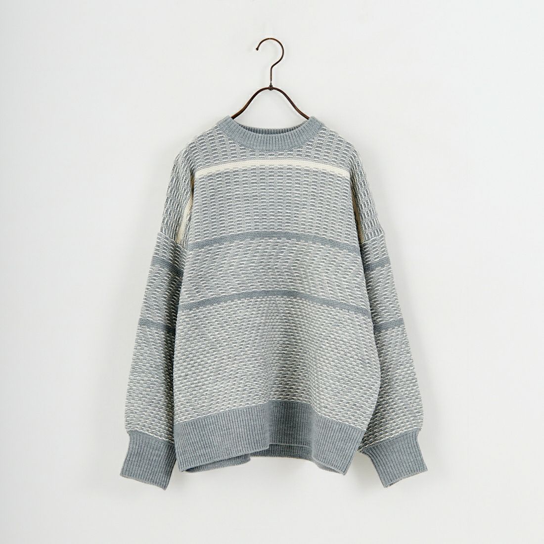 Jf Ready Made [ジェイエフレディメイド] ジャガードニットクルーネックプルオーバー [3109207] 859 ｸﾞﾚｰ