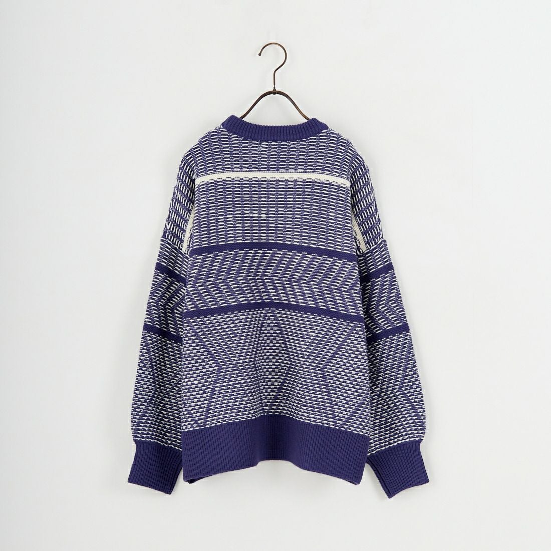 Jf Ready Made [ジェイエフレディメイド] ジャガードニットクルーネックプルオーバー [3109207] 569 ﾌﾞﾙｰ