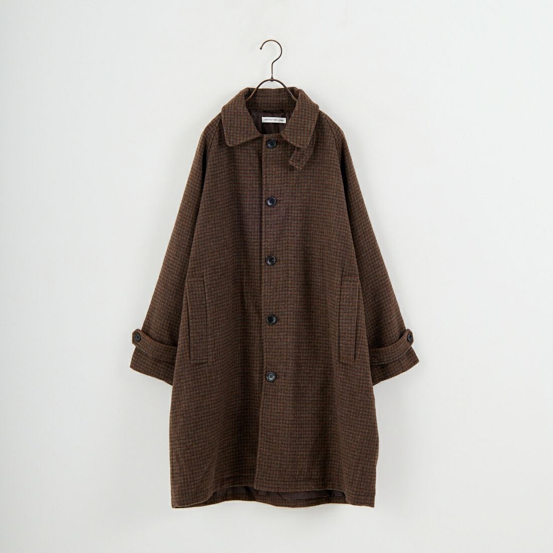 Jeans Factory Clothes [ジーンズファクトリークローズ] ワイドステンカラーミドルコート [831031IN] CHECK