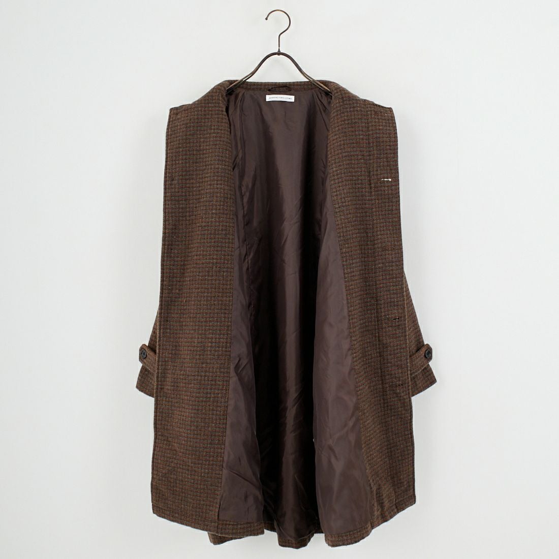 Jeans Factory Clothes [ジーンズファクトリークローズ] ワイドステンカラーミドルコート [831031IN] CHECK