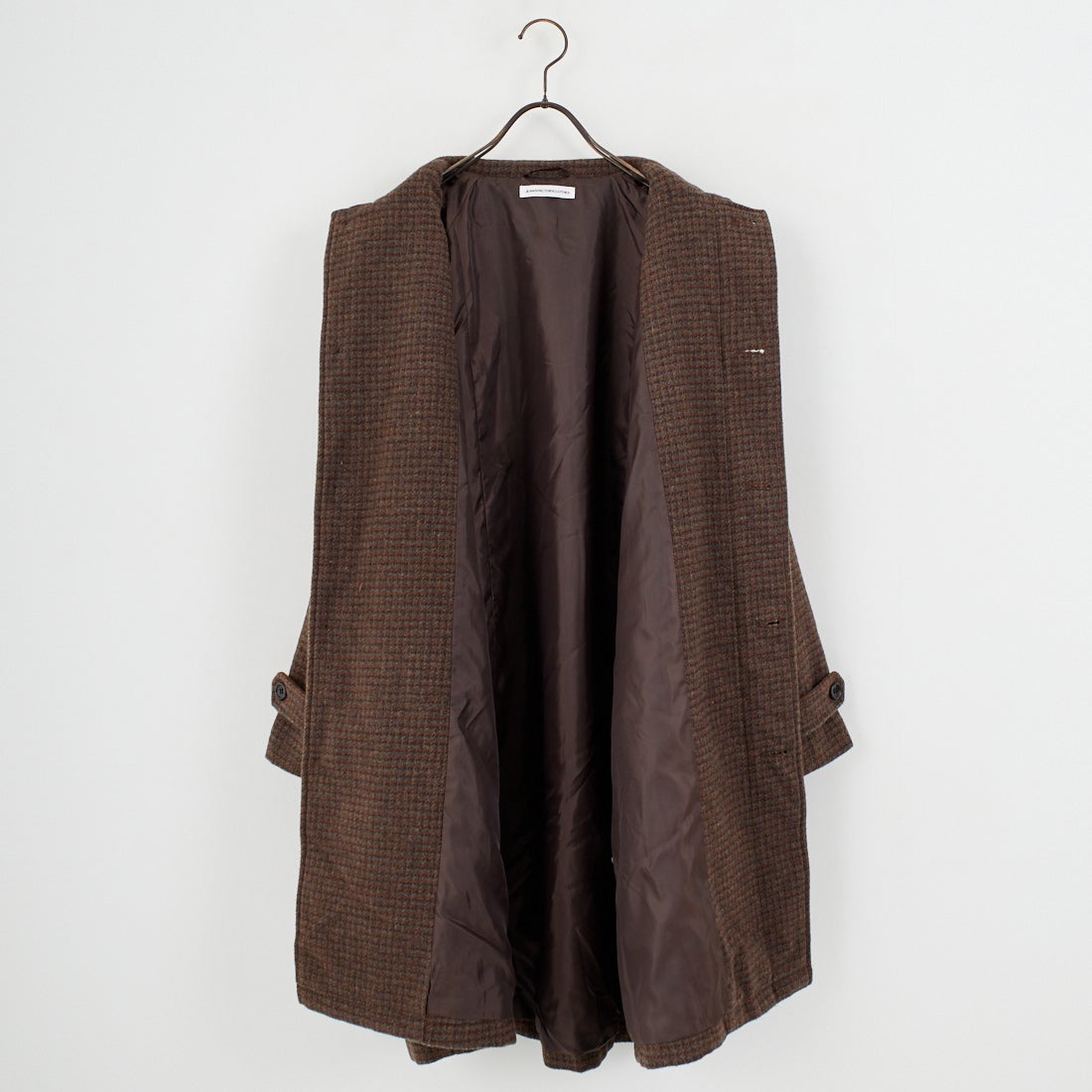 Jeans Factory Clothes [ジーンズファクトリークローズ] ワイドステンカラーミドルコート [831031IN] CHECK