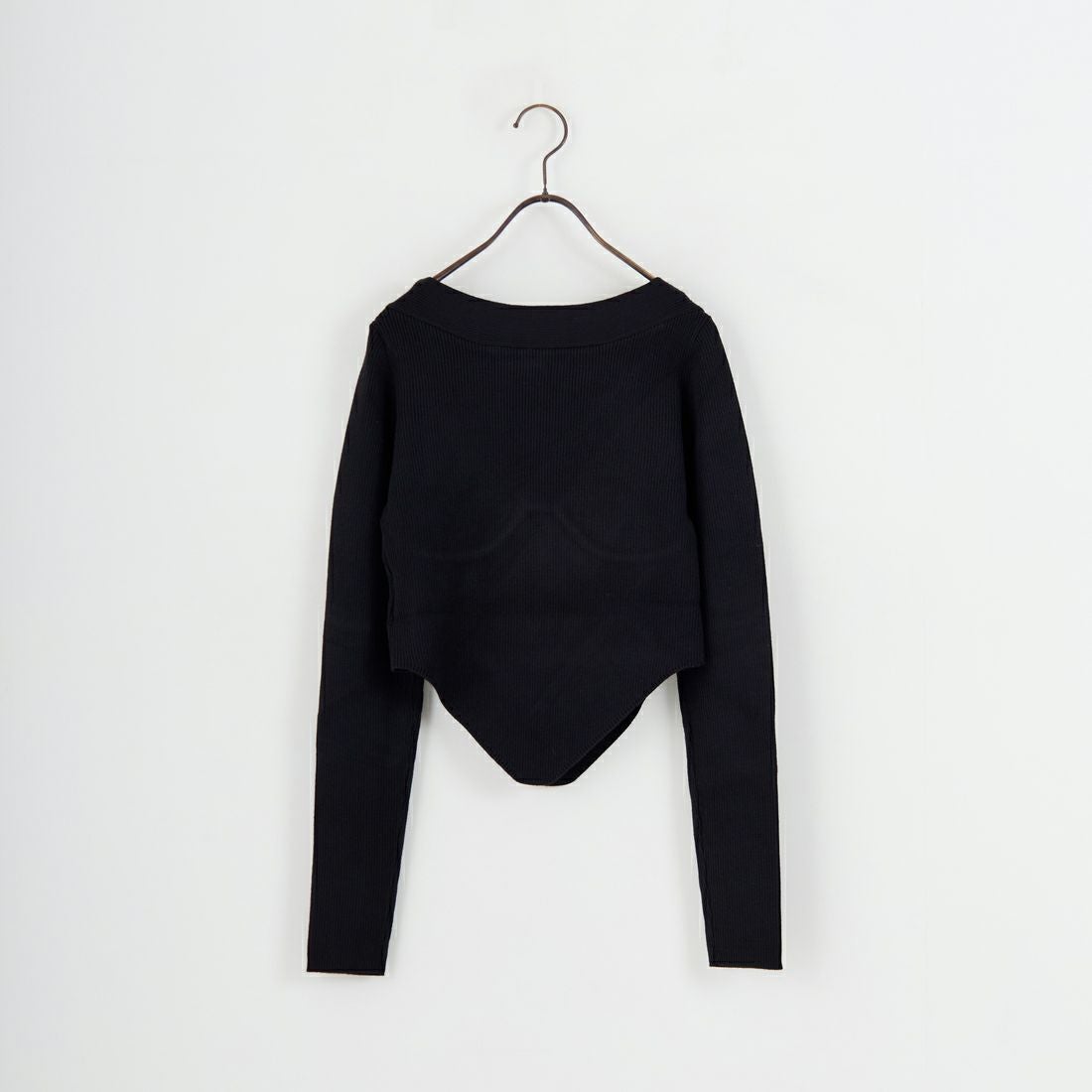 null. [ヌル] ビスチェリブニットトップス [153WNT255023] BLK