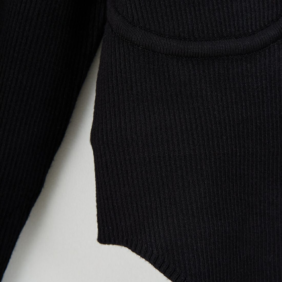 null. [ヌル] ビスチェリブニットトップス [153WNT255023] BLK