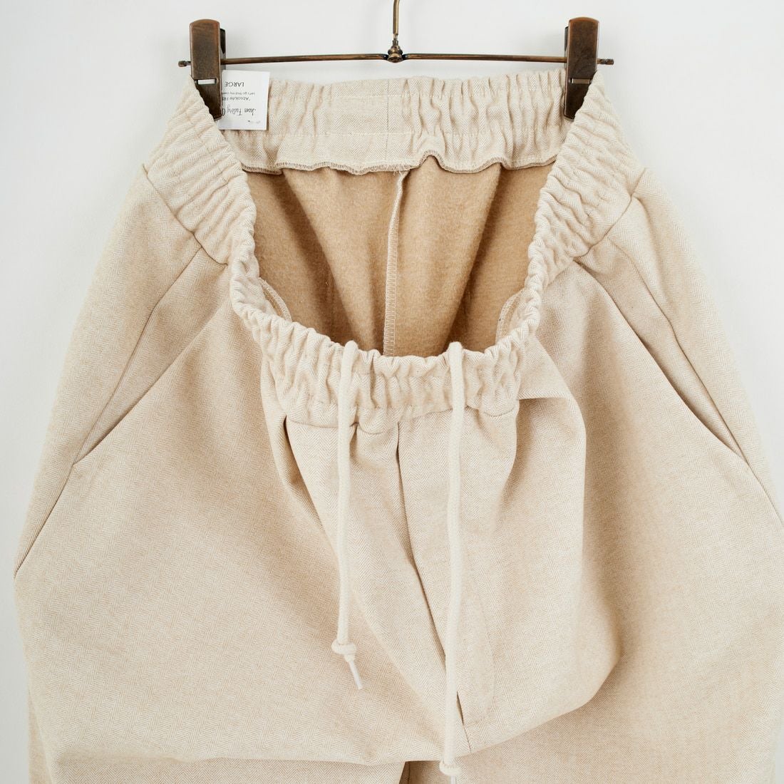 Jeans Factory Clothes [ジーンズファクトリークローズ] ヘリンボーンジャガードイージーパンツ [WRK25-230-03] BEIGE