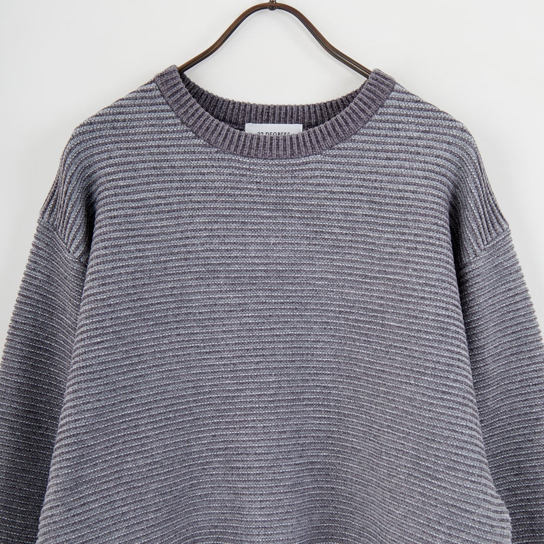 33Degrees [サーティスリーディグリーズ] モールガータークルーネックニット [ND-25755016] 03 GREY