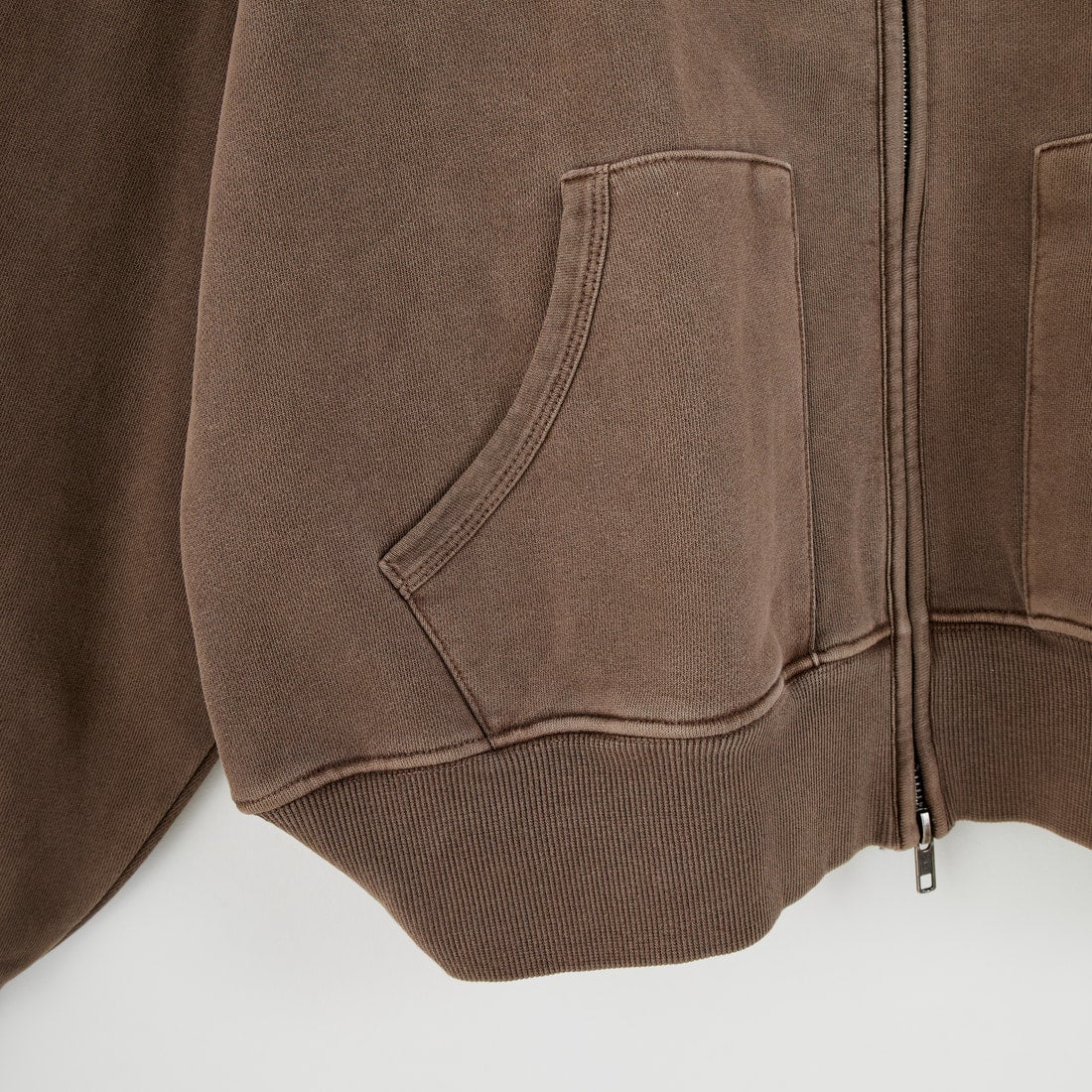 Jeans Factory Clothes [ジーンズファクトリークローズ] ピグメントジップスウェットカーディガン [2523-450IN] FADE BROWN