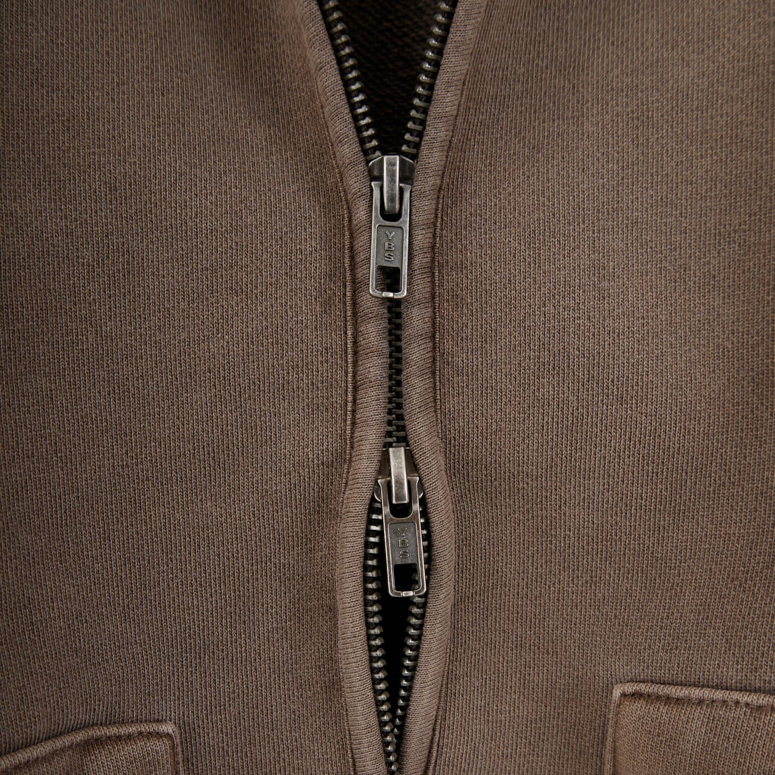 Jeans Factory Clothes [ジーンズファクトリークローズ] ピグメントジップスウェットカーディガン [2523-450IN] FADE BROWN