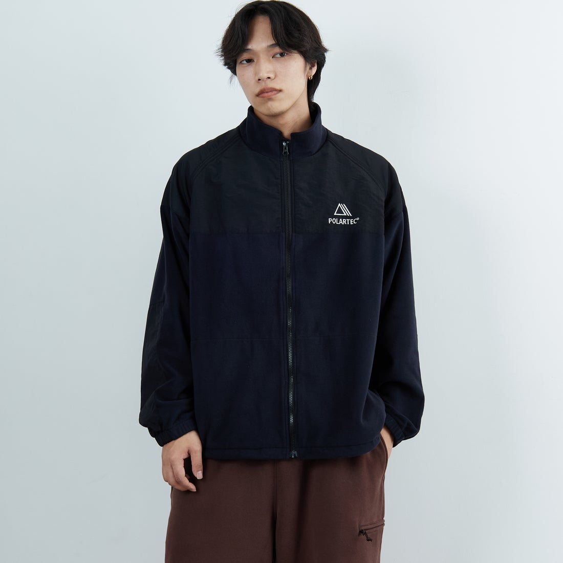 Jeans Factory Clothes [ジーンズファクトリークローズ] ポーラテック ECWCSフリースジャケット [JFC-254-041] 80 ﾌﾞﾗｯｸ &&モデル身長：179cm 着用サイズ：L&&