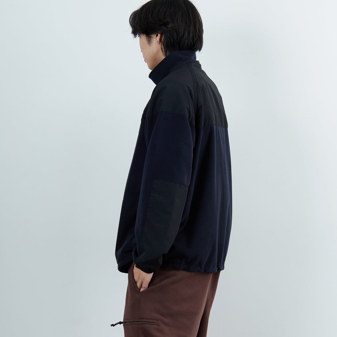 Jeans Factory Clothes [ジーンズファクトリークローズ] ポーラテック ECWCSフリースジャケット [JFC-254-041] 80 ﾌﾞﾗｯｸ &&モデル身長：179cm 着用サイズ：L&&