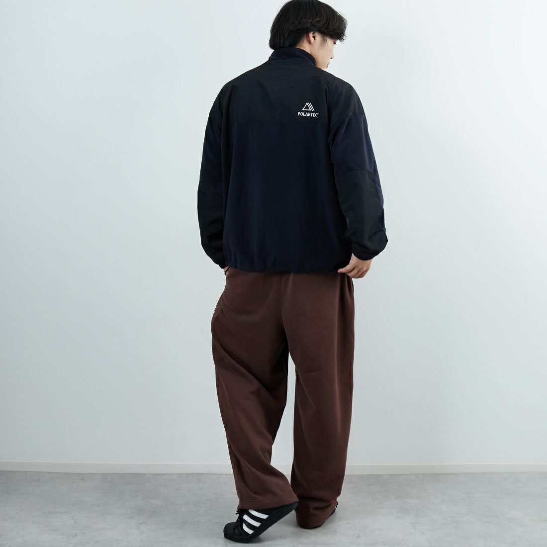 Jeans Factory Clothes [ジーンズファクトリークローズ] ポーラテック ECWCSフリースジャケット [JFC-254-041] 80 ﾌﾞﾗｯｸ &&モデル身長：179cm 着用サイズ：L&&