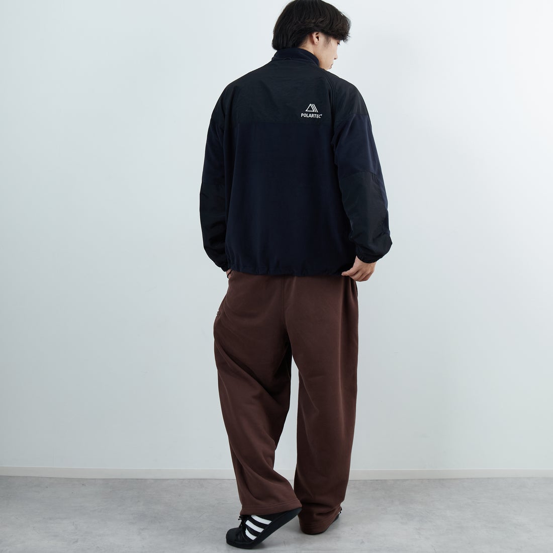 Jeans Factory Clothes [ジーンズファクトリークローズ] ポーラテック ECWCSフリースジャケット [JFC-254-041] 80 ﾌﾞﾗｯｸ &&モデル身長：179cm 着用サイズ：L&&
