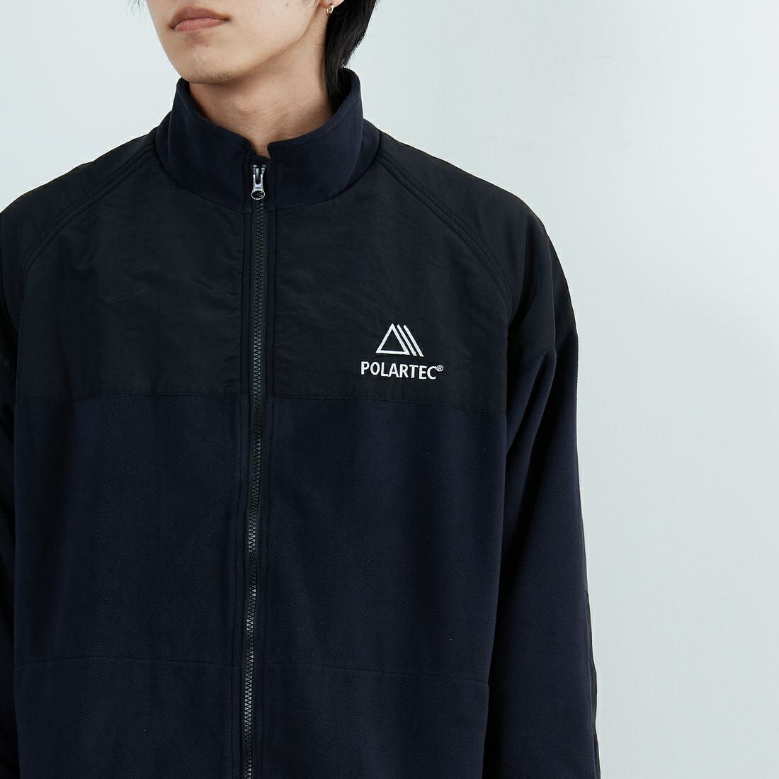 Jeans Factory Clothes [ジーンズファクトリークローズ] ポーラテック ECWCSフリースジャケット [JFC-254-041] 80 ﾌﾞﾗｯｸ &&モデル身長：179cm 着用サイズ：L&&