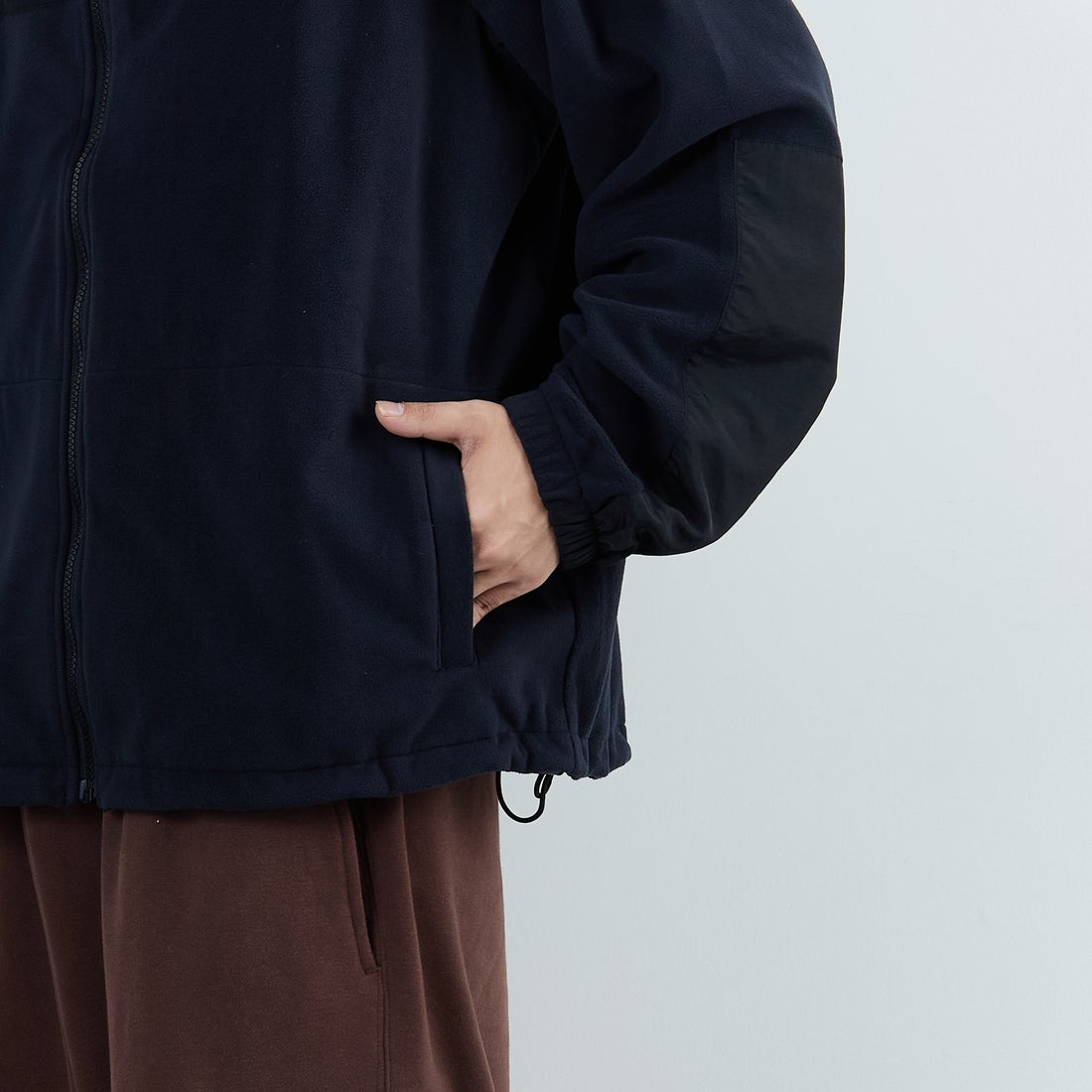 Jeans Factory Clothes [ジーンズファクトリークローズ] ポーラテック ECWCSフリースジャケット [JFC-254-041] 80 ﾌﾞﾗｯｸ &&モデル身長：179cm 着用サイズ：L&&