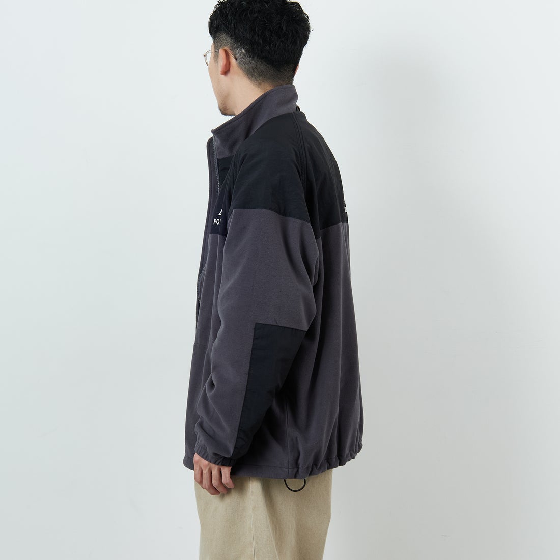 Jeans Factory Clothes [ジーンズファクトリークローズ] ポーラテック ECWCSフリースジャケット [JFC-254-041] 89 ﾁｬｺｰﾙ &&モデル身長：168cm 着用サイズ：L&&