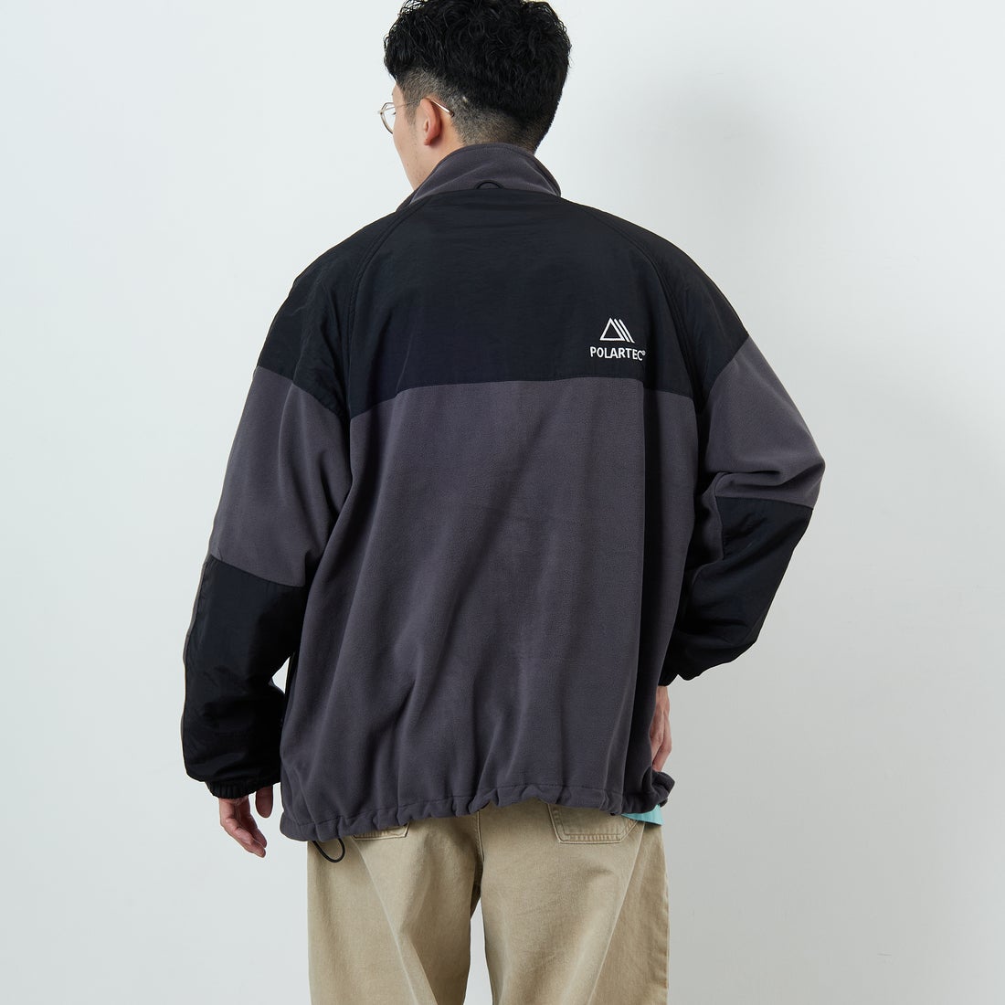 Jeans Factory Clothes [ジーンズファクトリークローズ] ポーラテック ECWCSフリースジャケット [JFC-254-041] 89 ﾁｬｺｰﾙ &&モデル身長：168cm 着用サイズ：L&&