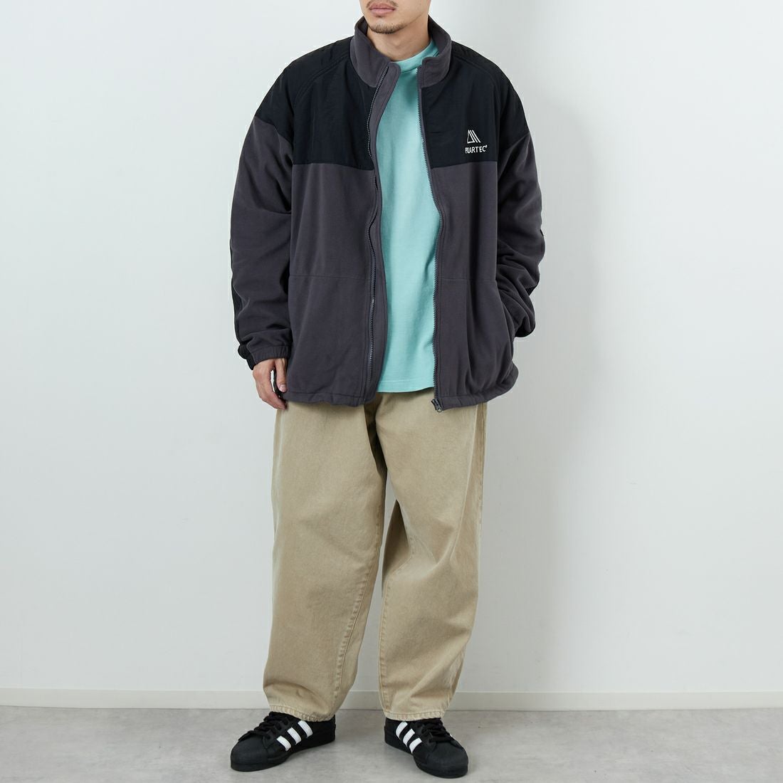 Jeans Factory Clothes [ジーンズファクトリークローズ] ポーラテック ECWCSフリースジャケット [JFC-254-041] 89 ﾁｬｺｰﾙ &&モデル身長：168cm 着用サイズ：L&&