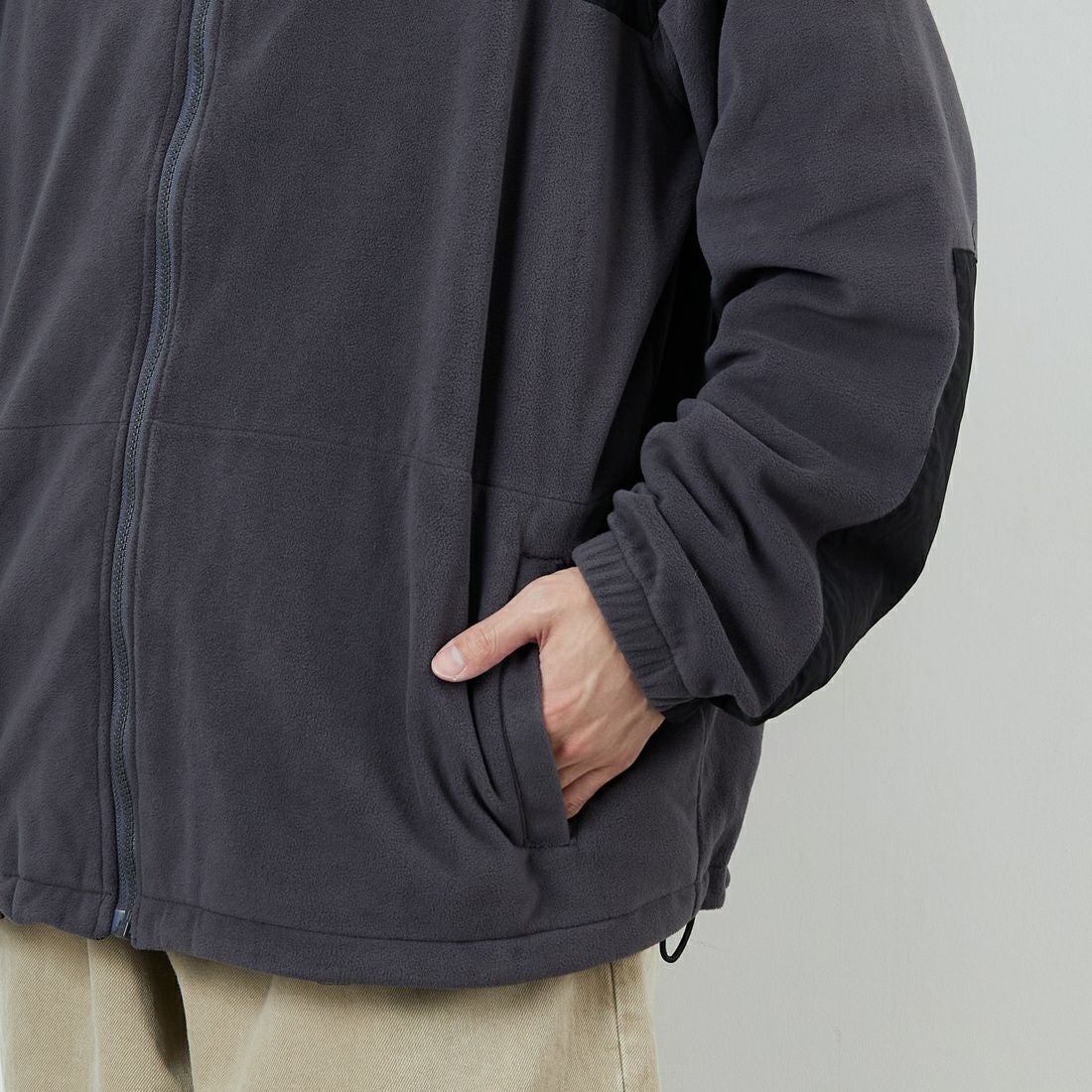 Jeans Factory Clothes [ジーンズファクトリークローズ] ポーラテック ECWCSフリースジャケット [JFC-254-041] 89 ﾁｬｺｰﾙ &&モデル身長：168cm 着用サイズ：L&&