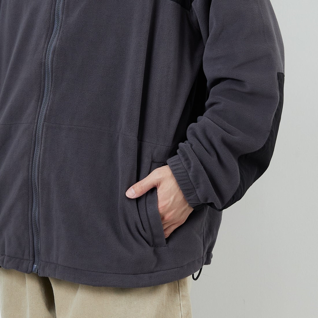 Jeans Factory Clothes [ジーンズファクトリークローズ] ポーラテック ECWCSフリースジャケット [JFC-254-041] 89 ﾁｬｺｰﾙ &&モデル身長：168cm 着用サイズ：L&&