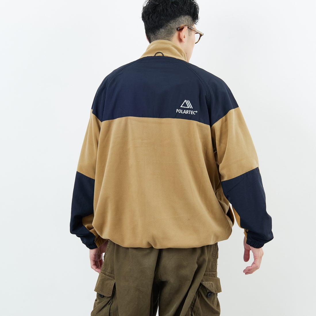 Jeans Factory Clothes [ジーンズファクトリークローズ] ポーラテック ECWCSフリースジャケット [JFC-254-041] 74 ﾍﾞｰｼﾞｭ &&モデル身長：168cm 着用サイズ：M&&