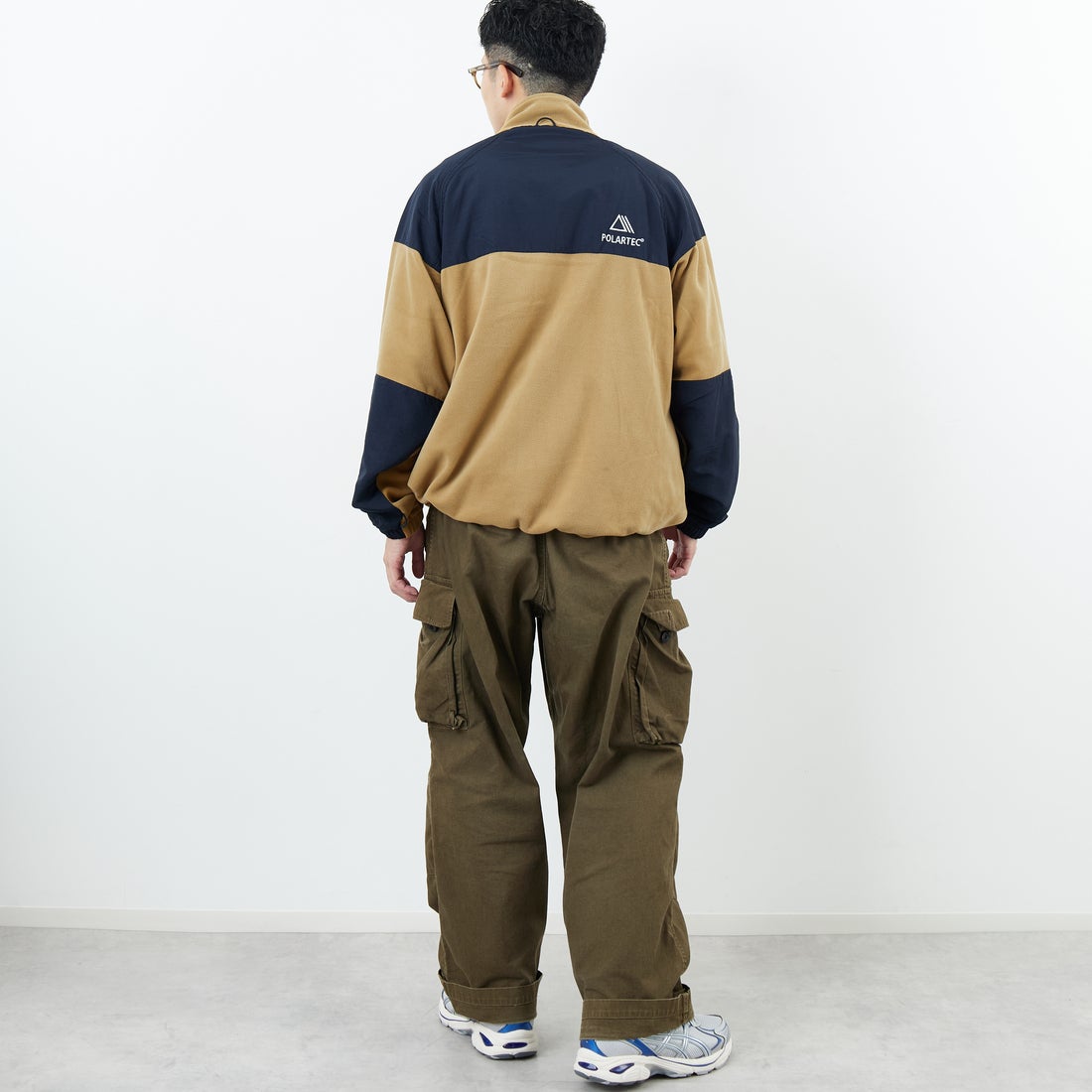 Jeans Factory Clothes [ジーンズファクトリークローズ] ポーラテック ECWCSフリースジャケット [JFC-254-041] 74 ﾍﾞｰｼﾞｭ &&モデル身長：168cm 着用サイズ：M&&