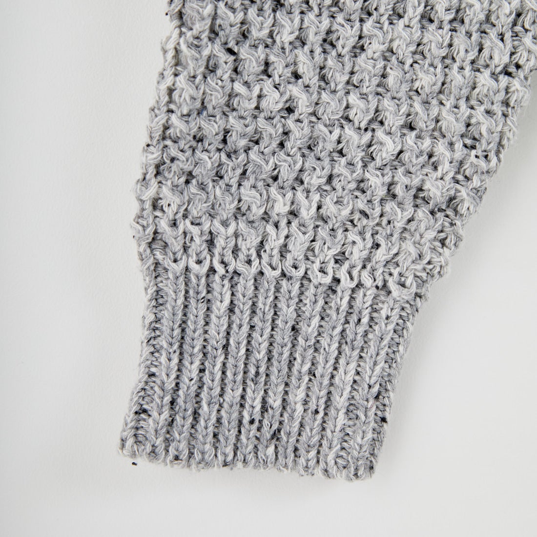 Jeans Factory Clothes [ジーンズファクトリークローズ] ネップビッグワッフル クルーネックニット [JFC-254-077] GRAY