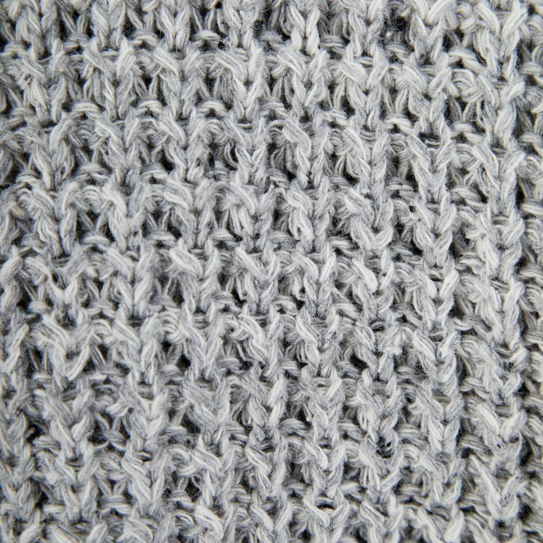 Jeans Factory Clothes [ジーンズファクトリークローズ] ネップビッグワッフル クルーネックニット [JFC-254-077] GRAY