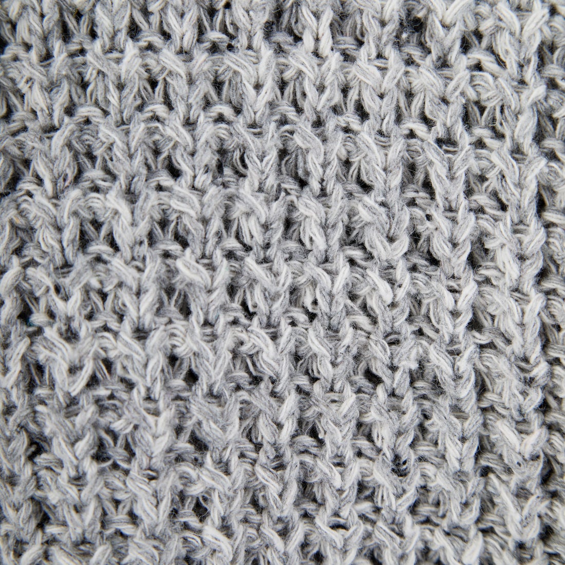 Jeans Factory Clothes [ジーンズファクトリークローズ] ネップビッグワッフル クルーネックニット [JFC-254-077] GRAY