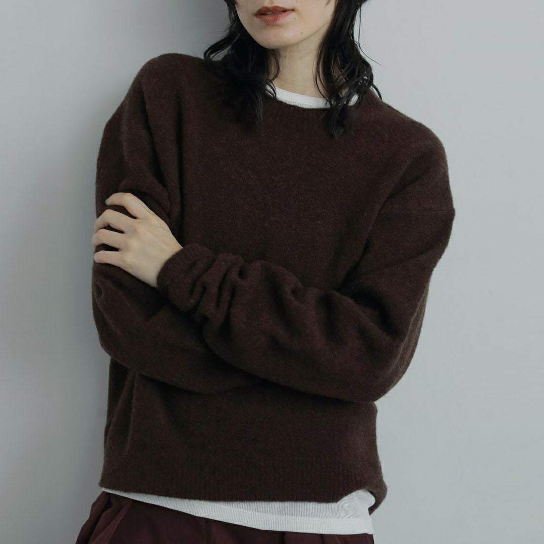 anuke [アンヌーク] レイヤードスカーフニット [62520528] BRN