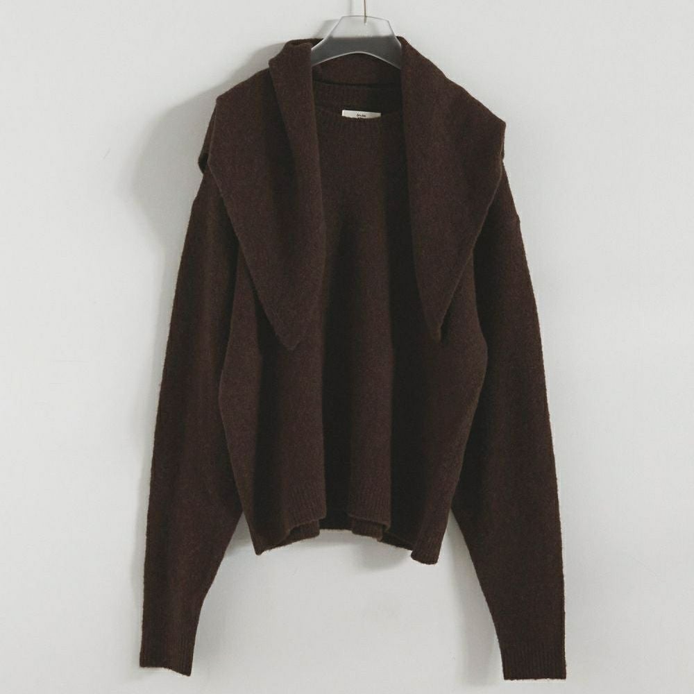 anuke [アンヌーク] レイヤードスカーフニット [62520528] BRN