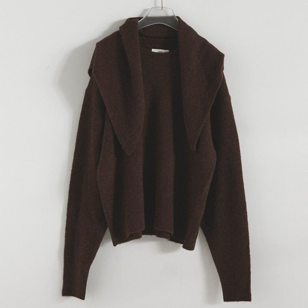 anuke [アンヌーク] レイヤードスカーフニット [62520528] BRN