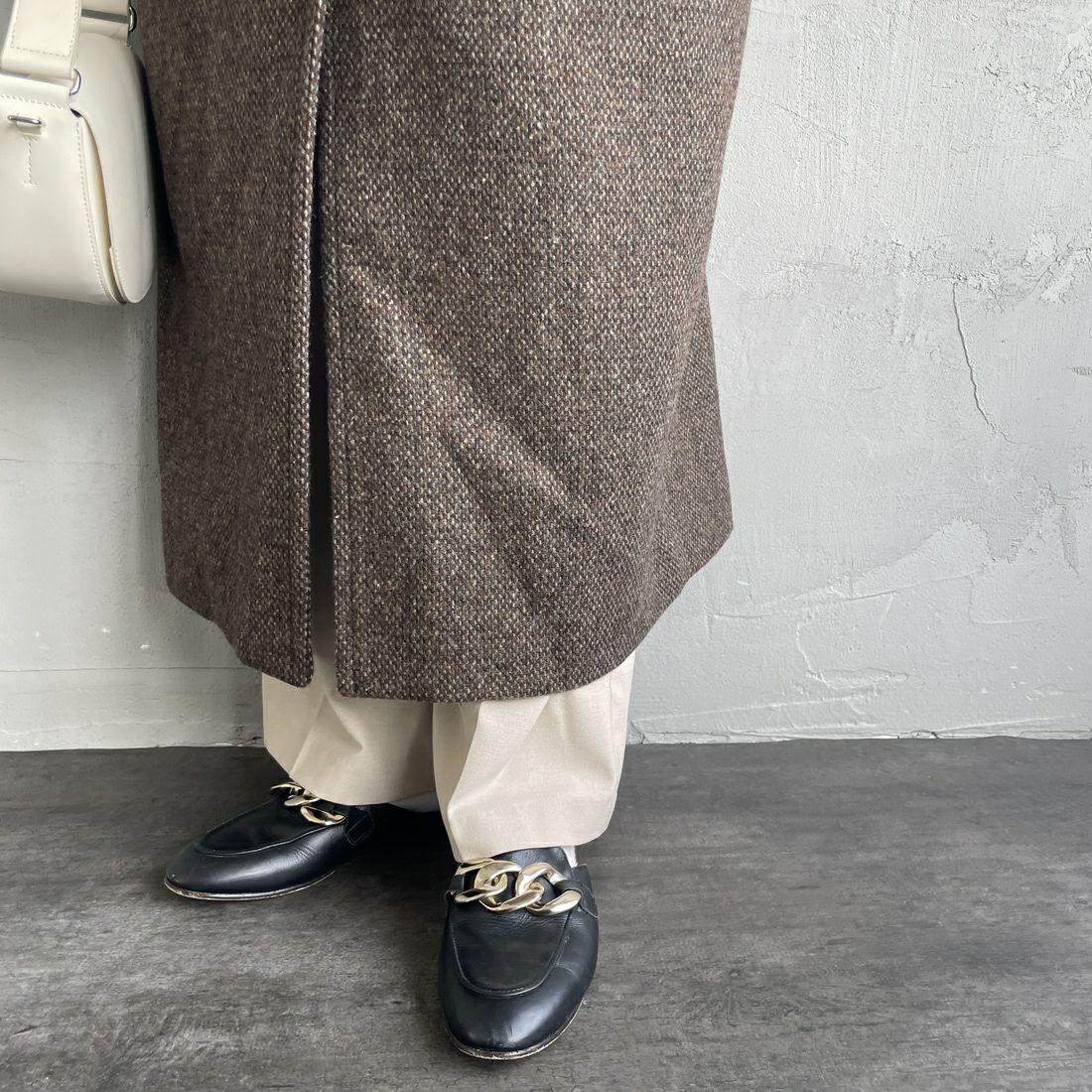 TODAYFUL [トゥデイフル] ミックスウールラグランコート [12420003] CHO &&モデル身長：159cm 着用サイズ：36&&